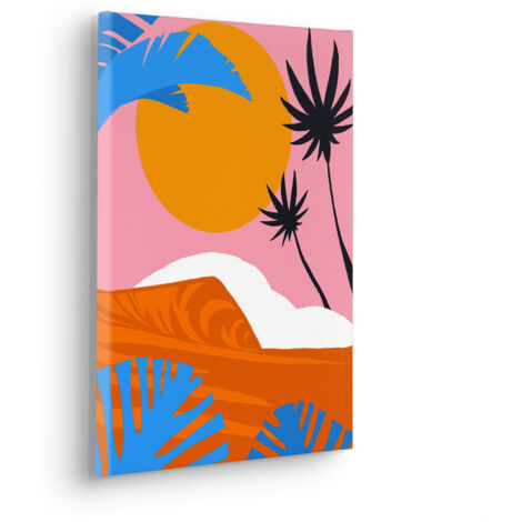 Komar Canvasbild Island Hopping - 40 x 30 cm - Bild auf Keilrahmen - Minimalistisch Modern