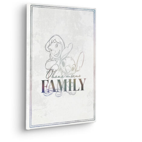 Komar Canvasbild Lilo und Stitch Family Goals - 40 x 30 cm - Bild auf Keilrahmen - für Kinderzimmer