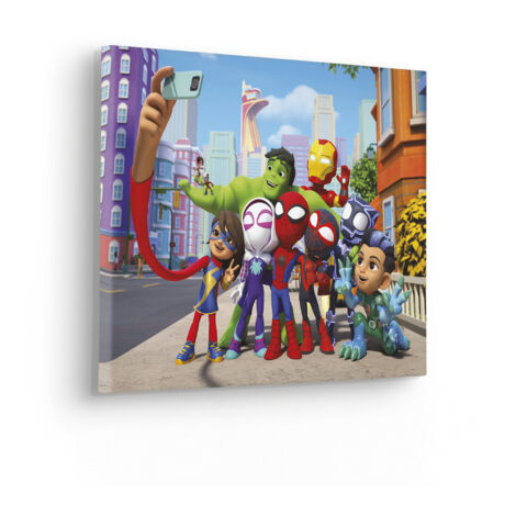 Komar Canvasbild Marvel Spidey and His Amazing Friends Selfie - 30 x 40 cm - für Kinderzimmer