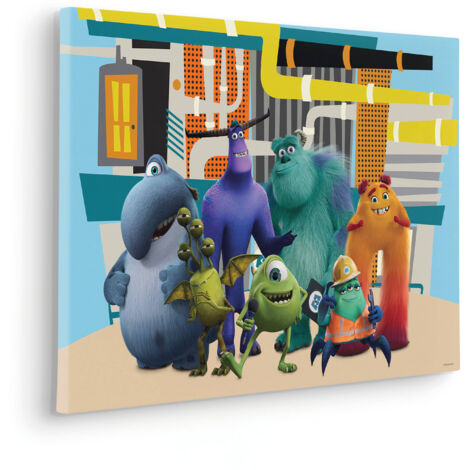 Komar Canvasbild Monsters at Work - 60 x 40 cm - Bild auf Keilrahmen - für Kinderzimmer
