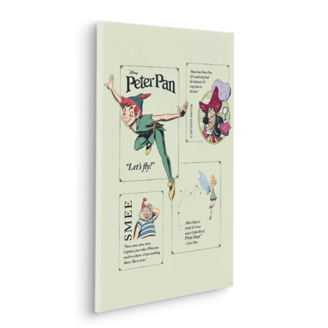 Komar Canvasbild Peter Pan Let´s Fly - 60 x 40 cm - Bild auf Keilrahmen - für Kinderzimmer - klassischer Stil