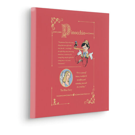 Komar Canvasbild Pinocchio Vice Versa - 40 x 40 cm - Bild auf Keilrahmen - für Kinderzimmer - klassischer Stil