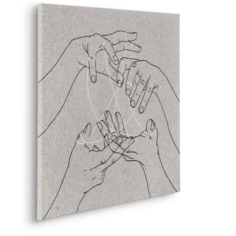 Komar Canvasbild Puppet Show - 60 x 60 cm - Bild auf Keilrahmen - Minimalistisch Modern