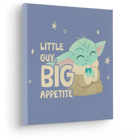 Komar Canvasbild Star Wars The Mandalorian Little Grogu Appetite - 30 x 30 cm - Bild auf Keilrahmen - für Kinderzimmer