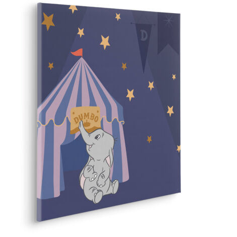 Komar Canvasbild Starry Night with Dumbo - 60 x 60 cm - Bild auf Keilrahmen - für Kinderzimmer