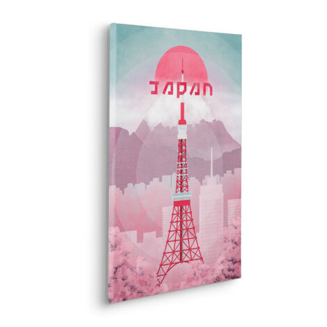 Komar Canvasbild Vintage Travel Japan - 60 x 40 cm - Bild auf Keilrahmen - Vintage und Retro