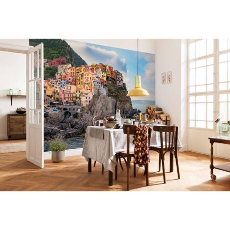 Komar Cinque Terre 368 x 248 cm, Papier peint panoramique XXL4-085, photomurale sur intissé