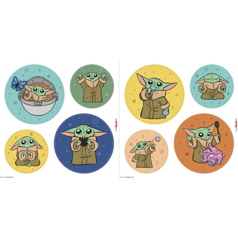 Komar Fenstersticker - Disney Grogu - Padawan - 30 x 30 cm - Fensteraufkleber - für Kinderzimmer
