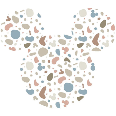 Komar Mickey Head Terrazzo Bambino 125 x 125 cm, Stickers pour les murs DD1-068