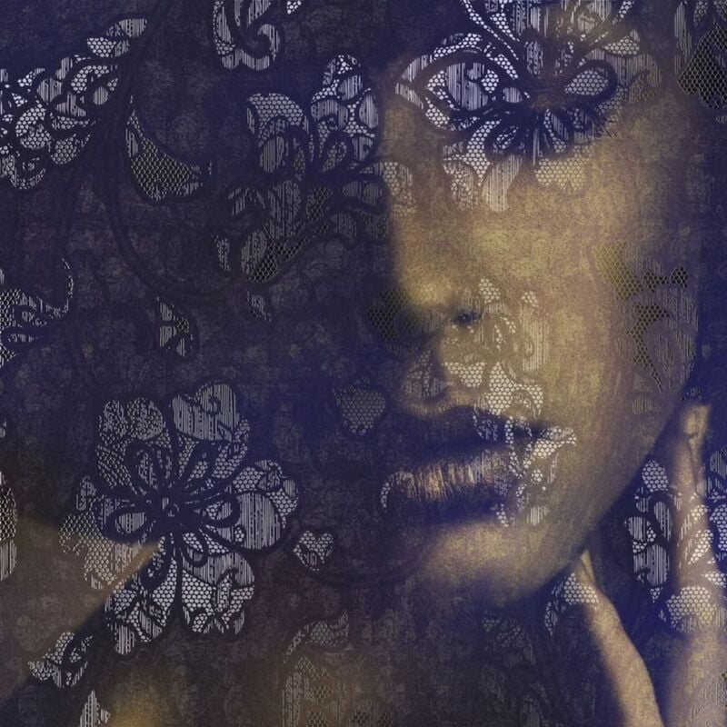 

Komar Mural fotográfico Lace 184x248 cm - Negro