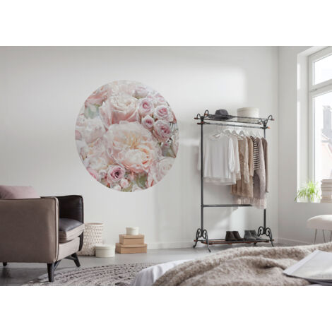 Komar Pink and Cream Roses 125 x 125 cm, Stickers pour les murs D1-072
