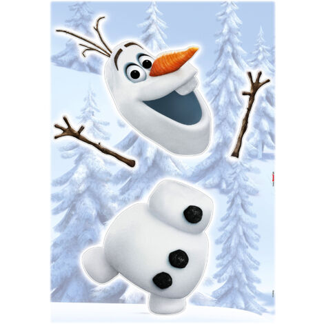 Komar Wandaufkleber - Disney Frozen Olaf - 70 x 50 cm - selbstklebender Wandsticker