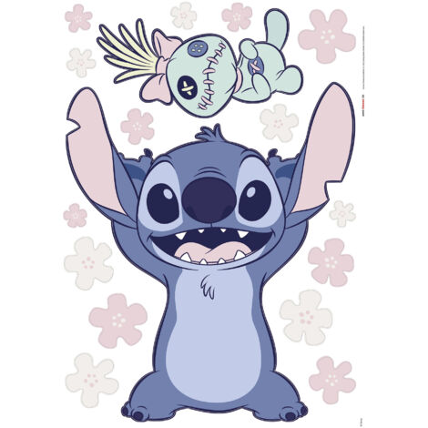Komar Wandaufkleber - Disney Lilo and Stitch Lifesize - 70 x 50 cm - selbstklebender Wandsticker