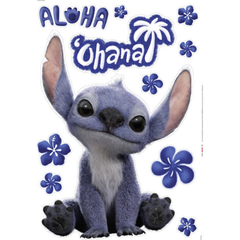 Komar Wandaufkleber - Disney Lilo and Stitch Live Action Ohana - 70 x 50 cm - Wandsticker