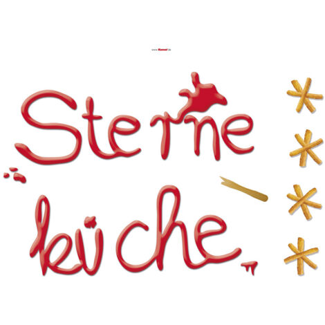 Komar Wandaufkleber - Sterneküche - 70 x 50 cm - selbstklebender Wandsticker - Modern