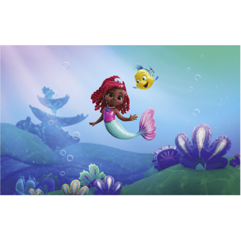 Komar Wandtapete - Disney Ariel Junior Friends - 250 x 400 cm - Vlies - für Kinderzimmer