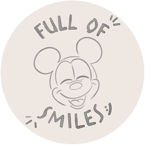 Komar Wandtapete - Disney Dot Mickey Mouse Joke - 125 x 125 cm - Vlies Selbstklebend