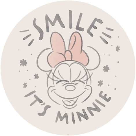 Komar Wandtapete - Disney Dot Minnie Chubby Cheeks - 125 x 125 cm - Vlies Selbstklebend