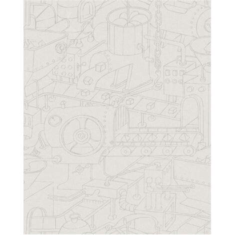 Komar Wandtapete - Doodle Factory - 250 x 200 cm - Digitaldruck - für Kinderzimmer