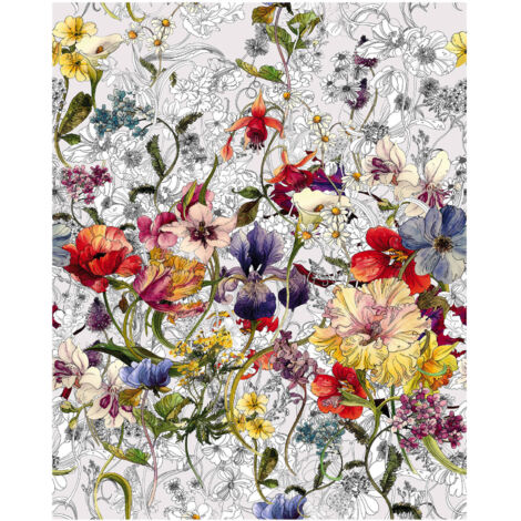 Komar Wandtapete - Flora - 250 x 200 cm - Digitaldruck Motivtapete - Modern