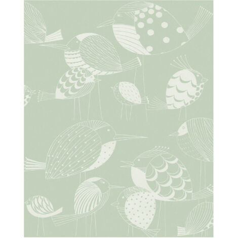 Komar Wandtapete - Naive Birds - 250 x 200 cm - Digitaldruck - für Kinderzimmer