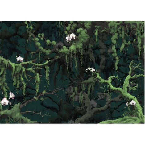 Komar Wandtapete - Orch Idee - 250 x 350 cm - Vlies Digitaldruck - Modern