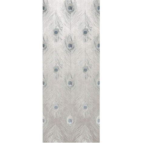 Komar Wandtapete - Pfauenfedern - 250 x 100 cm - Vlies Digitaldruck - klassischer Stil