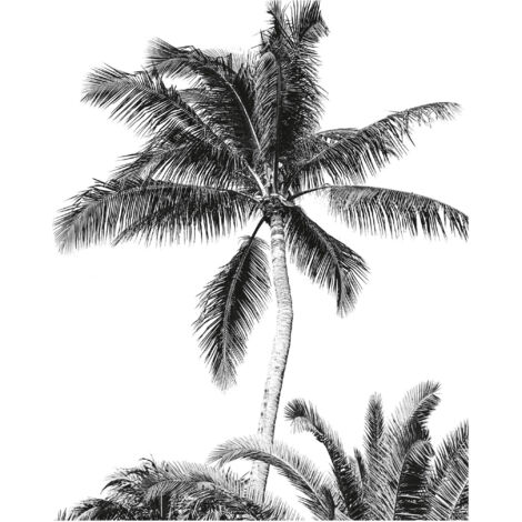 Komar Wandtapete - Retro Palm - 250 x 200 cm - Vlies Digitaldruck - Modern