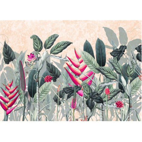 Komar Wandtapete - Soft Jungle - 250 x 350 cm - Vlies Digitaldruck - Naturmotiv