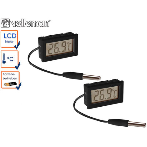 Kombi-Set digitale Einbauthermometer mit Temperaturfühler, Temperaturkontrolle
