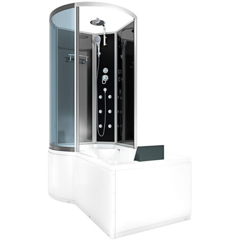 Kombination Badewanne Dusche K50-R30 Duschtempel 100x170 cm