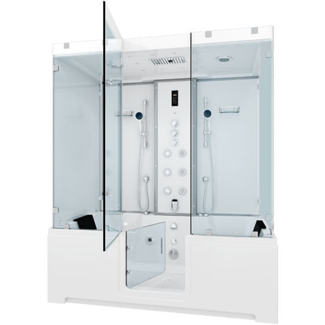 Kombination Badewanne Dusche K80-WS-TH-A-EA Duschtempel 100x180 cm OHNE Zusatzoption