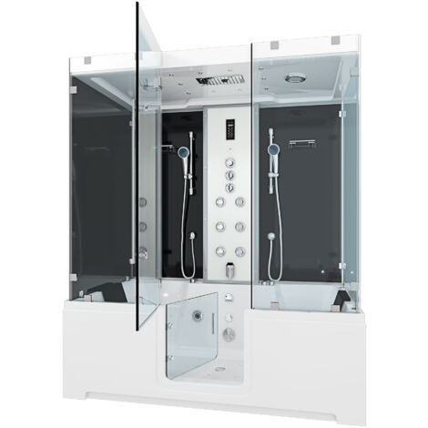 Kombination Badewanne Dusche K88-SW-TH-A-EA Duschtempel 100x180 cm OHNE Zusatzoption