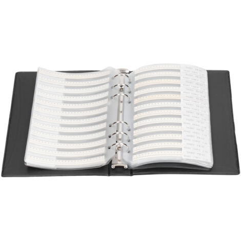 Kombiniertes Chipwiderstands-Musterbuch, SMD 0402 Widerstandsset mit 170 Werten, Tragbares Taschenlabor-Komponenten-Organisationsbuch.