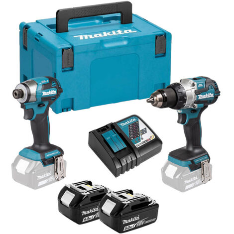 Kombipack 2-Werkzeug-Set 18 V (DHP489 + DTD173) (2 × 5,0 Ah) – MAKITA DLX2528TJ