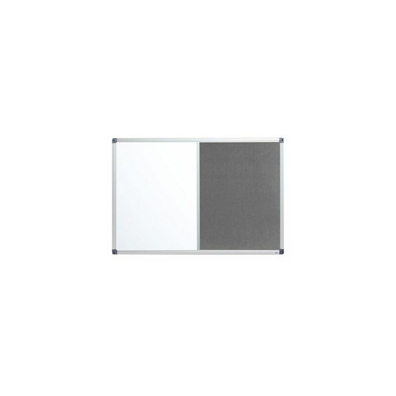 Kombitafel Whiteboard & Filzwand | HxB 60 x 90 cm | Grau Whiteboard - Certeo