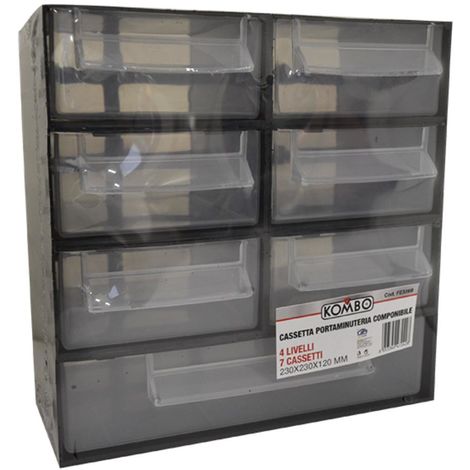 Cassetto armadio Terry Store-Age plastica 19,6 x 39 x 16 cm trasparente su