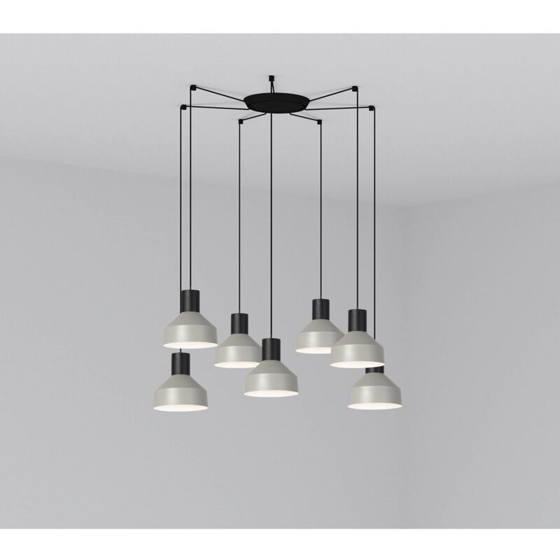 KOMBO Lampadaire gris Ø200 7L 68593-7L