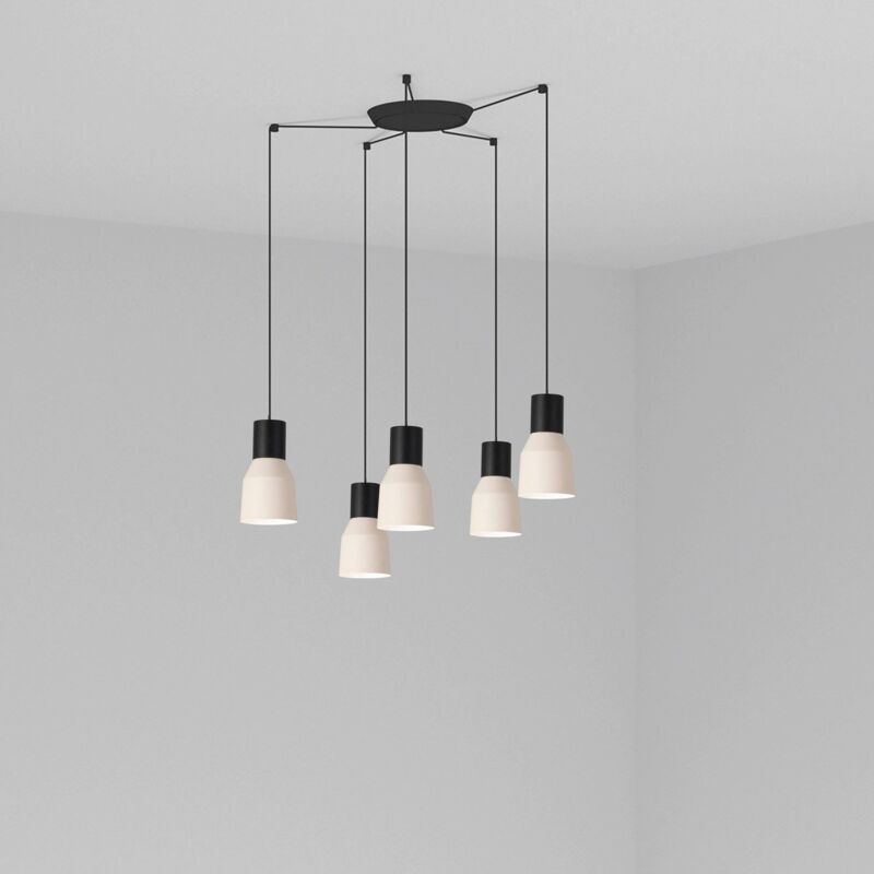 

KOMBO Lámpara colgante beige Ø120 5L - NEGRO MATE