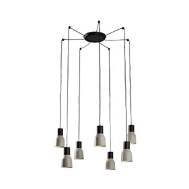 

Faro Barcelona - KOMBO Lámpara colgante gris Ø120 7L - NEGRO MATE