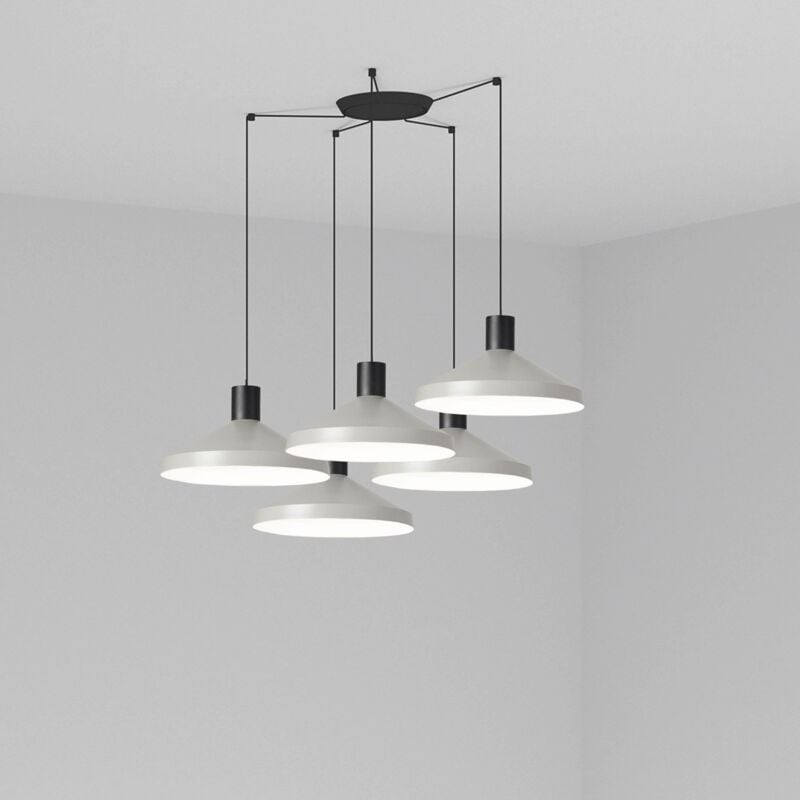 

Faro Barcelona - KOMBO Lámpara colgante gris Ø400 5L - NEGRO MATE