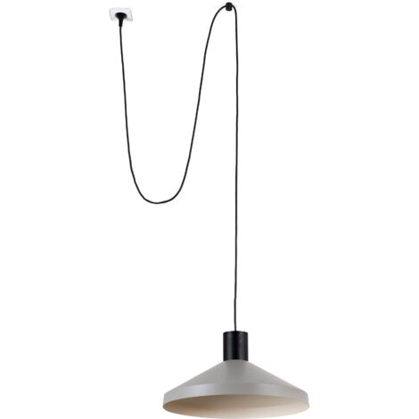 KOMBO Lámpara colgante gris Ø400 con clavija 68604-66