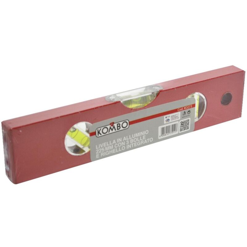 Livella in alluminio a 3 bolle - Kombo