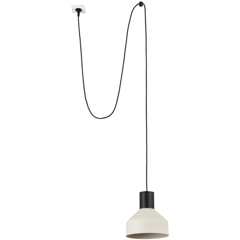 

KOMBO Lámpara colgante beige Ø200 con clavija - NEGRO