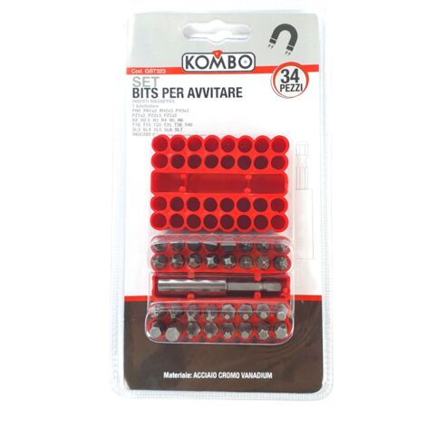 KOMBO - SET 33 BITS- 32 bit 25mm+1 Adattatore 60mm
