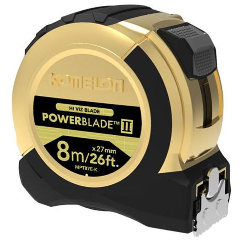 Komelon Gold Pocket Tape 8M/26Ft - Durable Measuring Tool