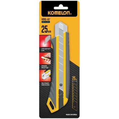 Komelon HR-GA7 Autolock Snap-Off Knife with 25mm Blade for Precise Cutting and Safety