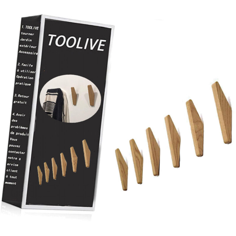 patères en bois vintage, simply smart，patères en bois, capacité de charge 5 kg, patères murales, patères peignoir, patères chapeau, patères