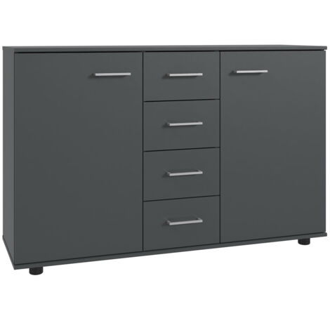 Kommode 130 cm breit modern in graphit TREVISO-43