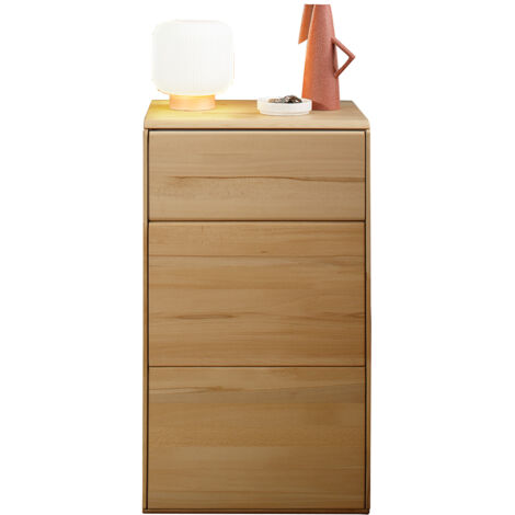 Kommode 51 cm breit modern in massiver geölter Buche KALAMARIA-69
